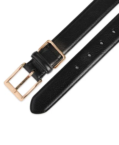 Tommy Hilfiger Men's Double Loop Leather Belt In Black