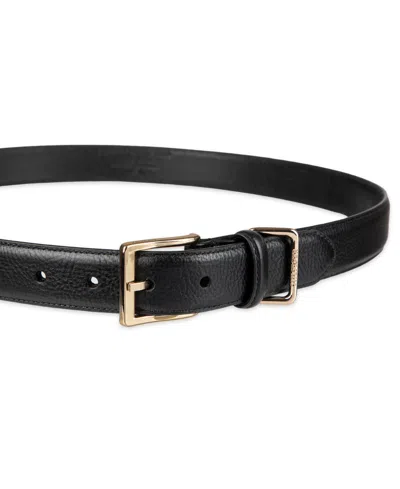 Tommy Hilfiger Men's Double Loop Leather Belt In Black