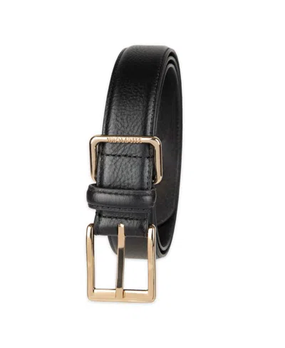 Tommy Hilfiger Men's Double Loop Leather Belt In Black