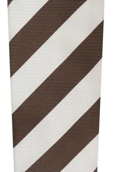 Dsquared2 Striped Classic Tie In Brown