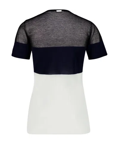 Ferragamo Colourblock Round-neck Sweater In Black