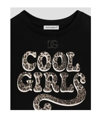 Dolce & Gabbana Dolce  Gabbana Kids Terry-effect Interlock T-shirt In Black