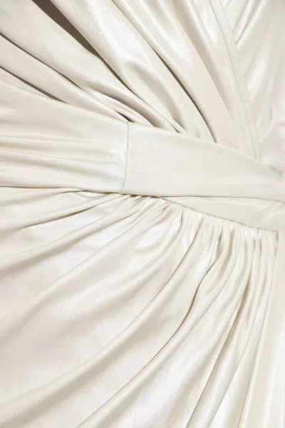 Rick Owens Draped-design V-neck Dress In White