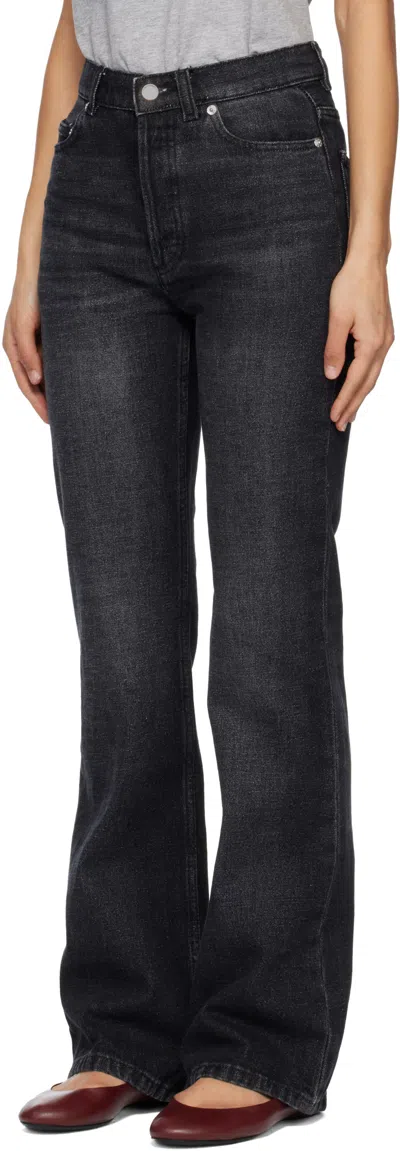 Apc Button-fly Flared Jeans In Black