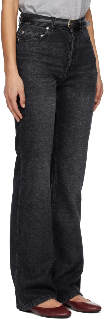 Apc Button-fly Flared Jeans In Black