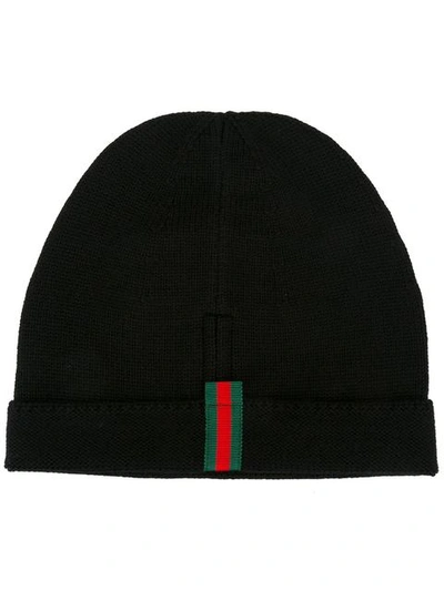 Shop Gucci Striped Detailing Beanie