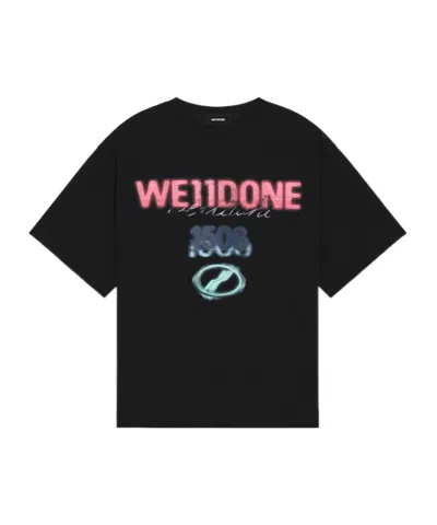 We11 Done Spray 1506 T-shirt In Black