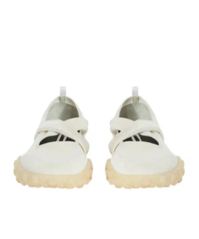 Jil Sander Cross-over Ballet Flats In White