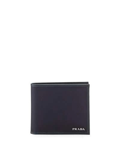 Prada Nylon Bi-fold Wallet, Black