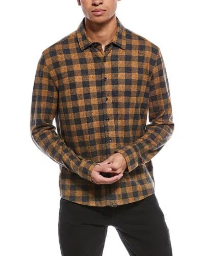 Stone Rose Technical Performance Fleece Shirt In Brown