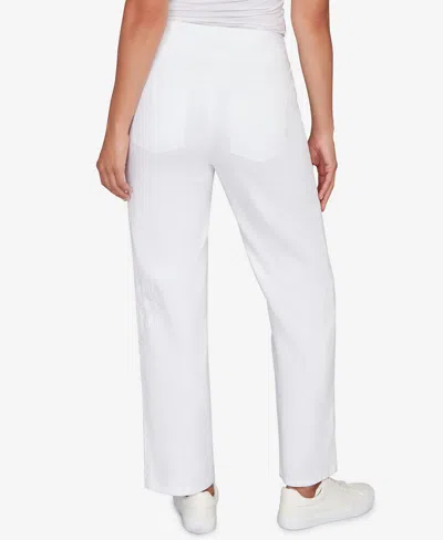 Ruby Rd. Petite Embroidered Stovepipe Pull On Jeans In Multi