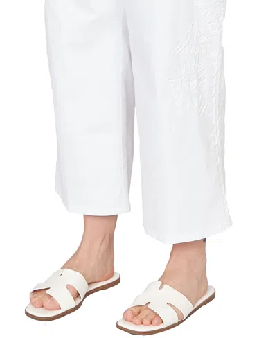 Ruby Rd. Plus Size Embroidered Stovepipe Pull On Jeans In Multi