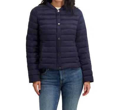 Tahari Bee Puffer Jacket In Blue