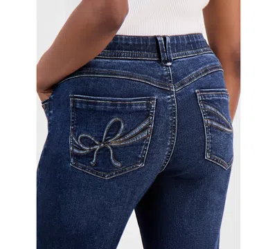 Democracy Petite "ab"solution Itty Bitty Bootcut Jeans In White