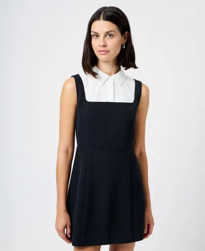 French Connection Echo Crepe Sleeveless Dress In Black