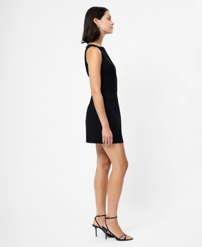 French Connection Echo Crepe Sleeveless Dress In Black