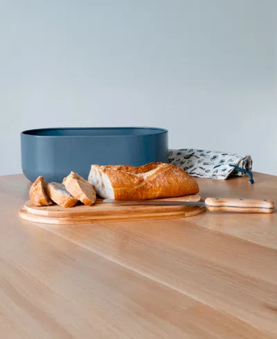 Pebbly Storage 4-pc. Bread Box In Gray