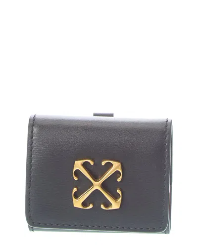 Off-white Leather Airpods Pouch In Pattern