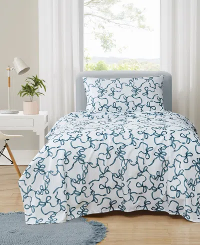 Truly Soft Printed Bow 3-pc. Sheet Set, Twin Xl In Multi