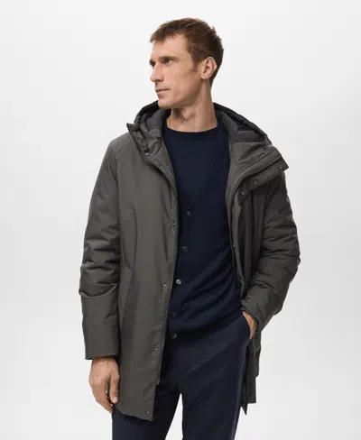 Mango Men's Coolmax Technology Waterproof Parka In Gray