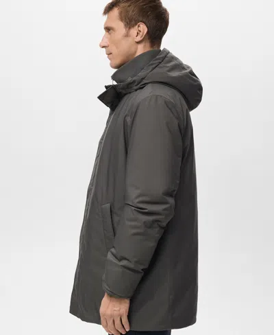 Mango Men's Coolmax Technology Waterproof Parka In Gray
