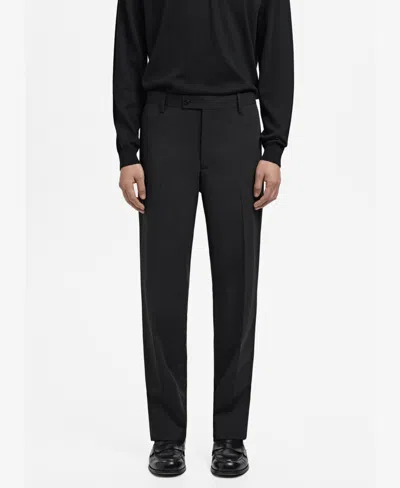 Mango Suit Pants In Black
