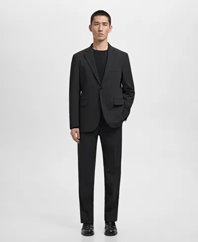 Mango Suit Pants In Black