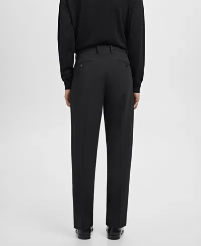 Mango Suit Pants In Black