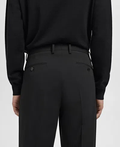 Mango Suit Pants In Black