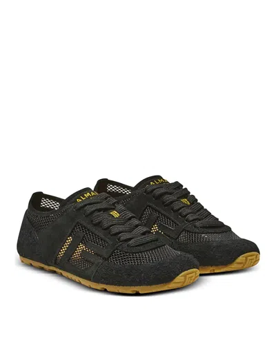 Balmain Racer 45 Suede And Perforated Mesh Sneakers In Multi