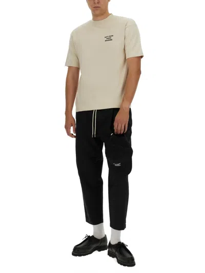 Drôle De Monsieur Le T-shirt Slogan Printed Cotton T-shirt In Neutral