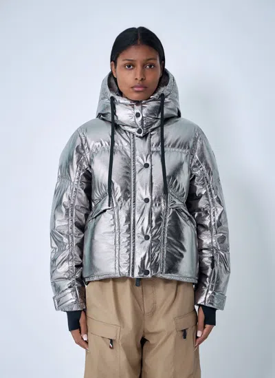 Moncler Calaque Down Jacket In Metallic