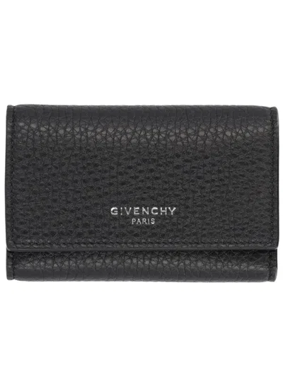 Givenchy Black Calf Leather Wallet In Black