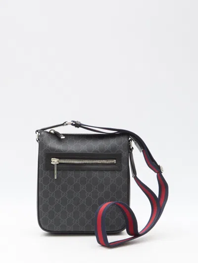 Gucci Web Stripe Gg Canvas Crossbody Bag In Black