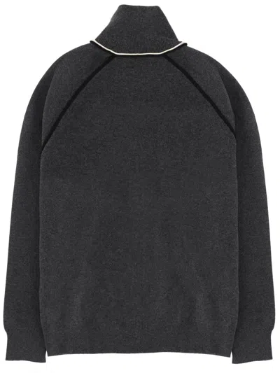 Isabel Marant Grey Cotton Blend Sweatshirt In Black