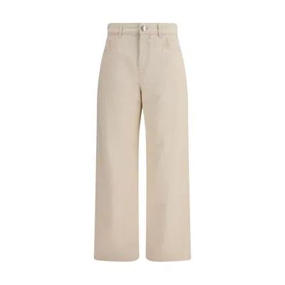 Rohe Beige Cotton Casual Pants In Brown