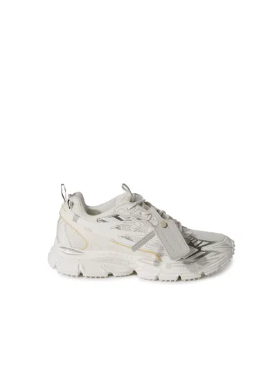 Off-white Ow Be Right Grey Low Top Sneakers With Zip-tie Detail In Mesh And Leather Man In Gray