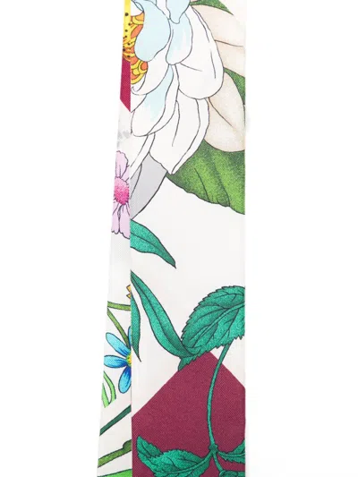 Gucci Women Printed Silk Foulard In Purple