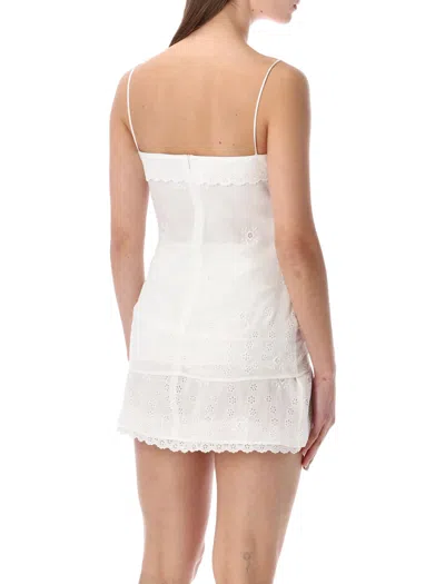 Magda Butrym Embroidered Lace Top In White