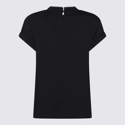 Brunello Cucinelli Navy Cotton T-shirt In Multi