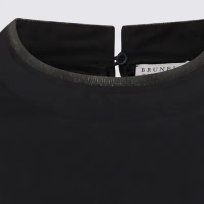 Brunello Cucinelli Navy Cotton T-shirt In Multi