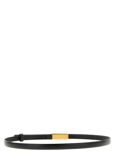Khaite Empire Leather Belt In Black