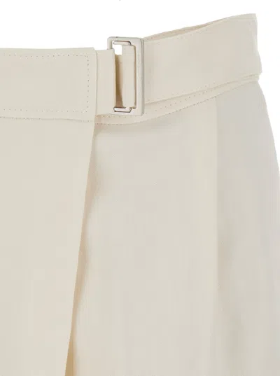 Brunello Cucinelli Linen Blend Trousers In Neutral