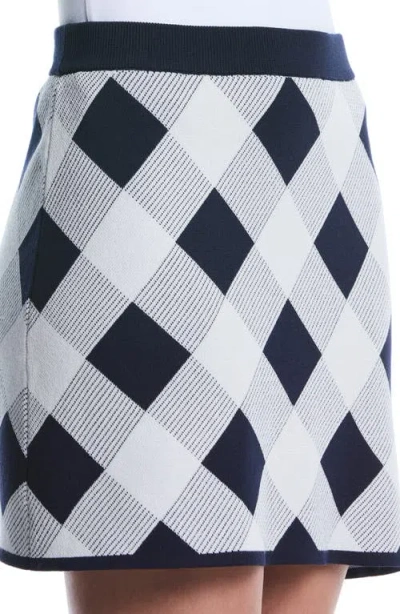 Laundry By Shelli Segal Checkered Pattern Sweater Skirt In Multi