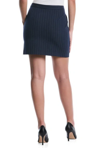 Laundry By Shelli Segal Pinstripe Miniskirt In Black