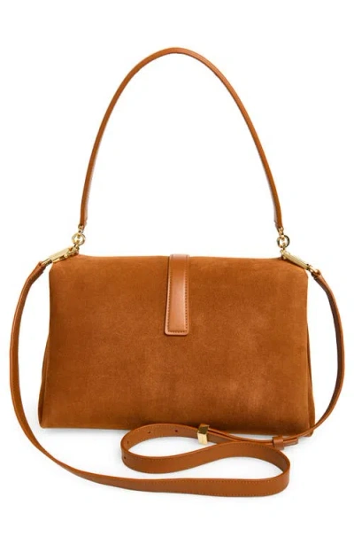 Ferragamo Medium Leather Top Handle Bag In Orange