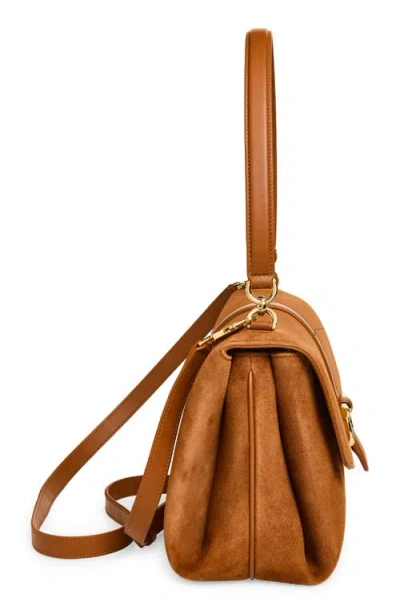 Ferragamo Medium Leather Top Handle Bag In Orange