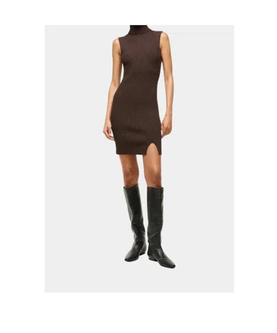 Staud Wally Leather Flat Knee-high Boots In Black