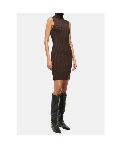 Staud Wally Leather Flat Knee-high Boots In Black