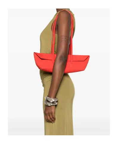 Christopher Esber Mini Gondola Suede Tote Bag In Orange